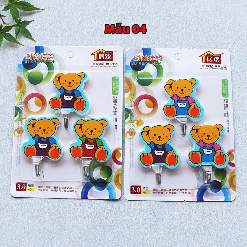 Móc siêu dính treo dán tường hình nghộ nghĩnh mầm non siêu chịu lực