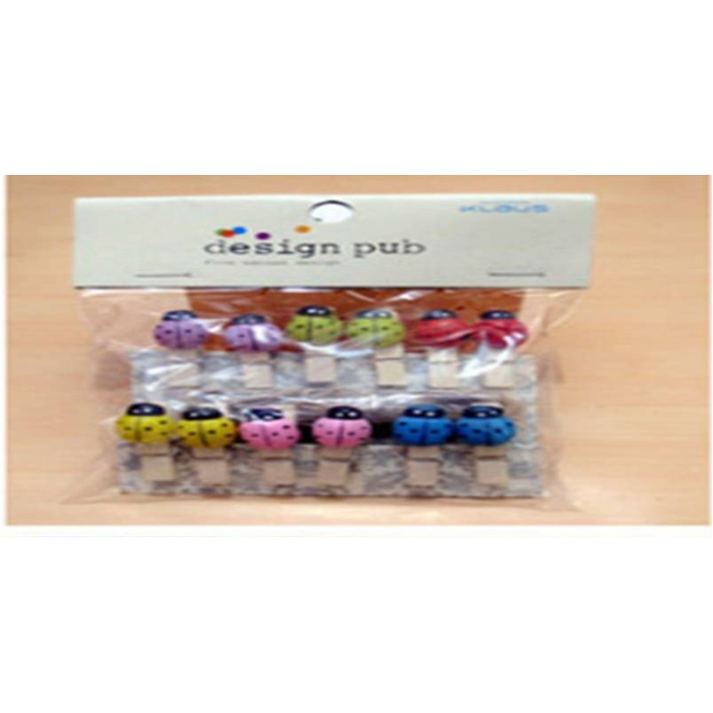 Set 10 kẹp gỗ treo ảnh trang trí tặng kèm 2 m dây hoạt hình nhiều mẫu