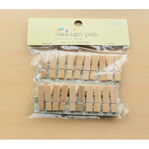 Set 10 kẹp gỗ treo ảnh trang trí tặng kèm 2 m dây hoạt hình nhiều mẫu