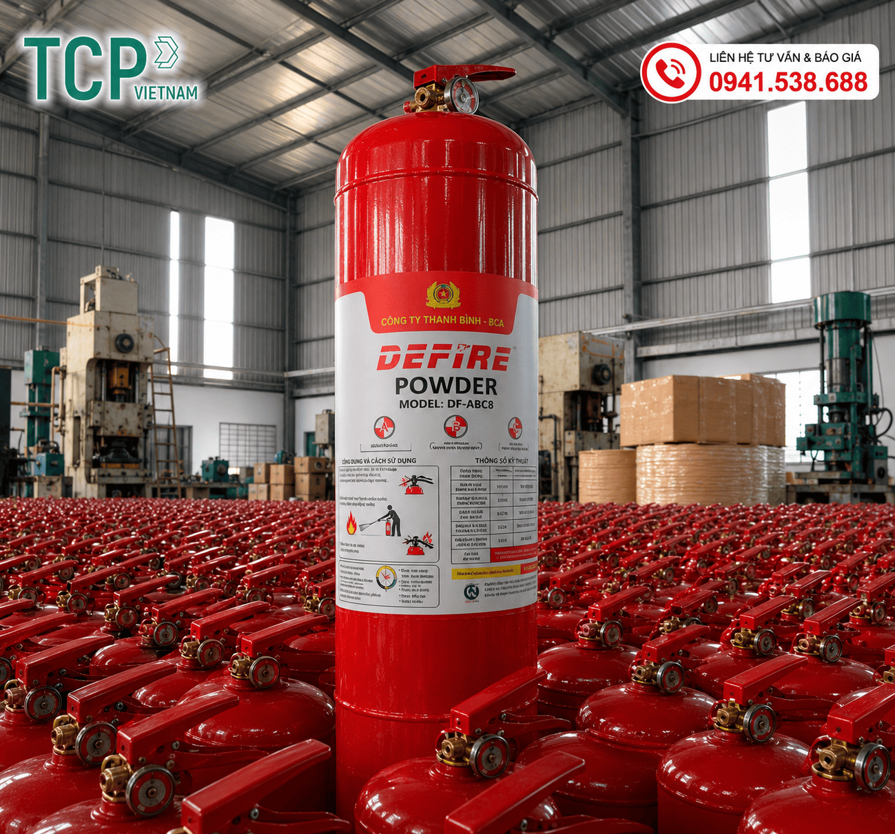 BÌNH CHỮA CHÁY BỘT DEFIRE BỘ CÔNG AN TẠI AN KHÁNH HÀ NỘI