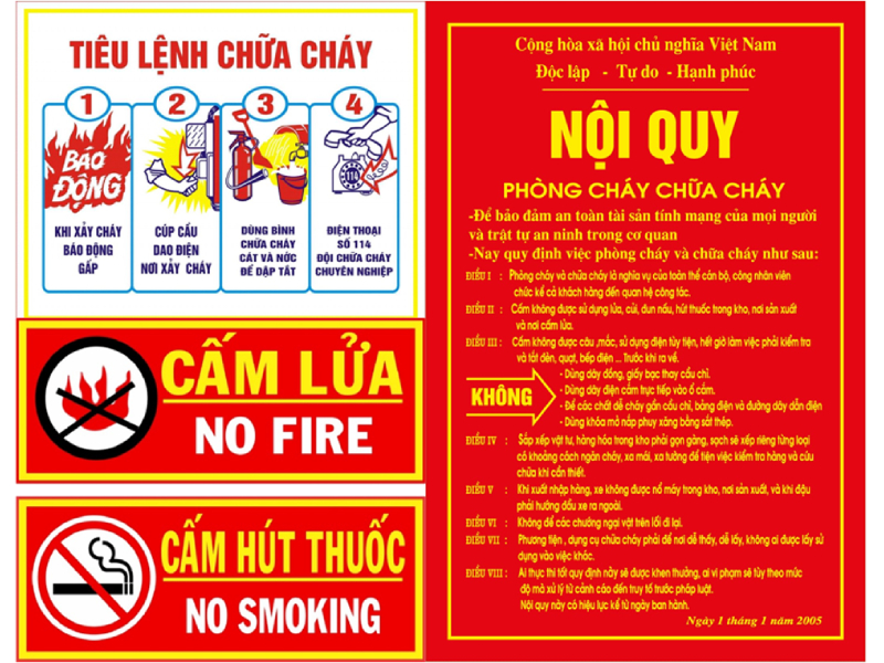 Công ty bán Bộ nội quy tiêu lệnh PCCC tại quận Hoàng Mai