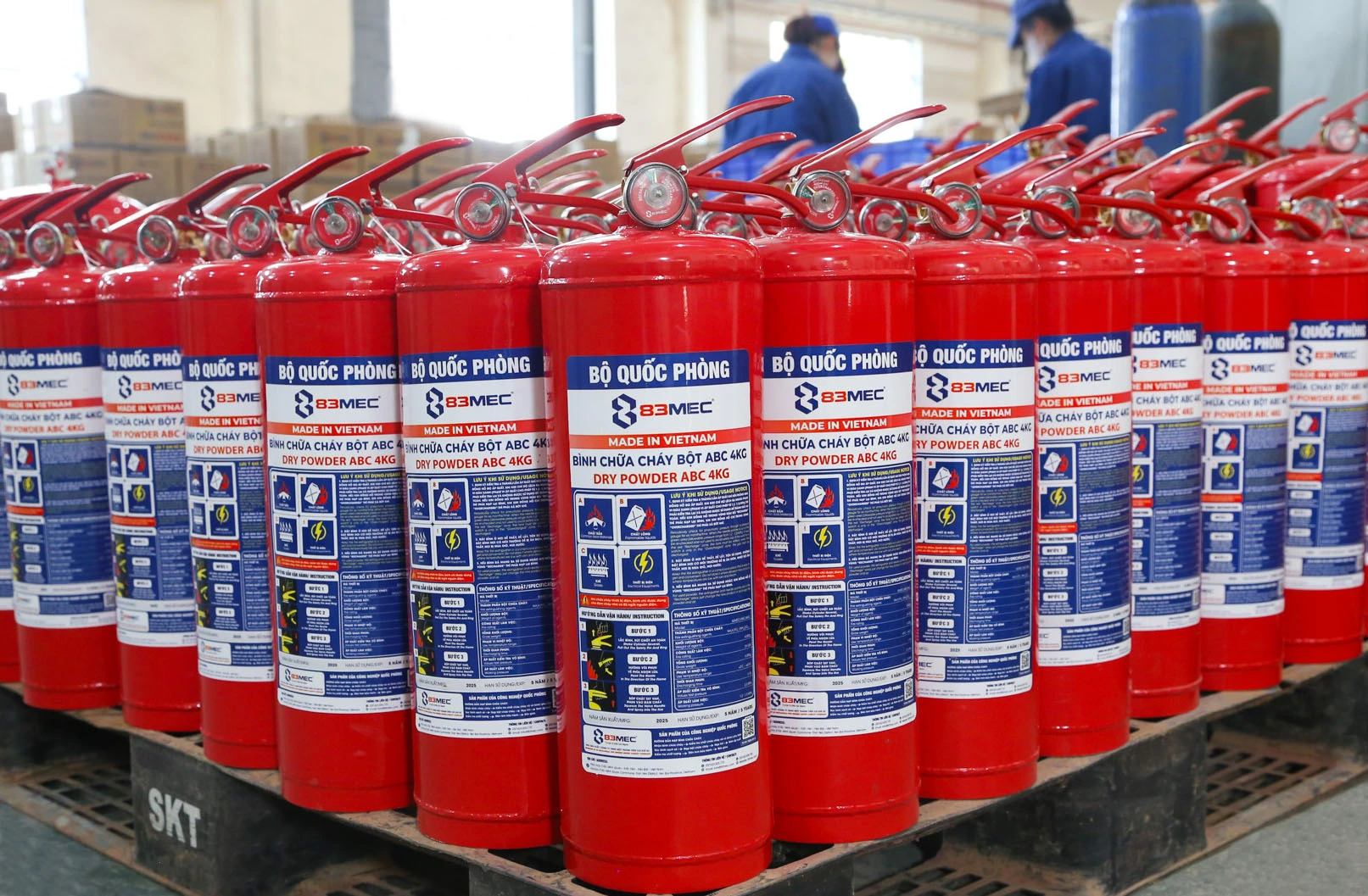 BÌNH CHỮA CHÁY BỘT ABC BỘ QUỐC PHÒNG 83MEC TẠI BỒ ĐỀ HÀ NỘI