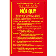 Nội quy phòng cháy chữa cháy