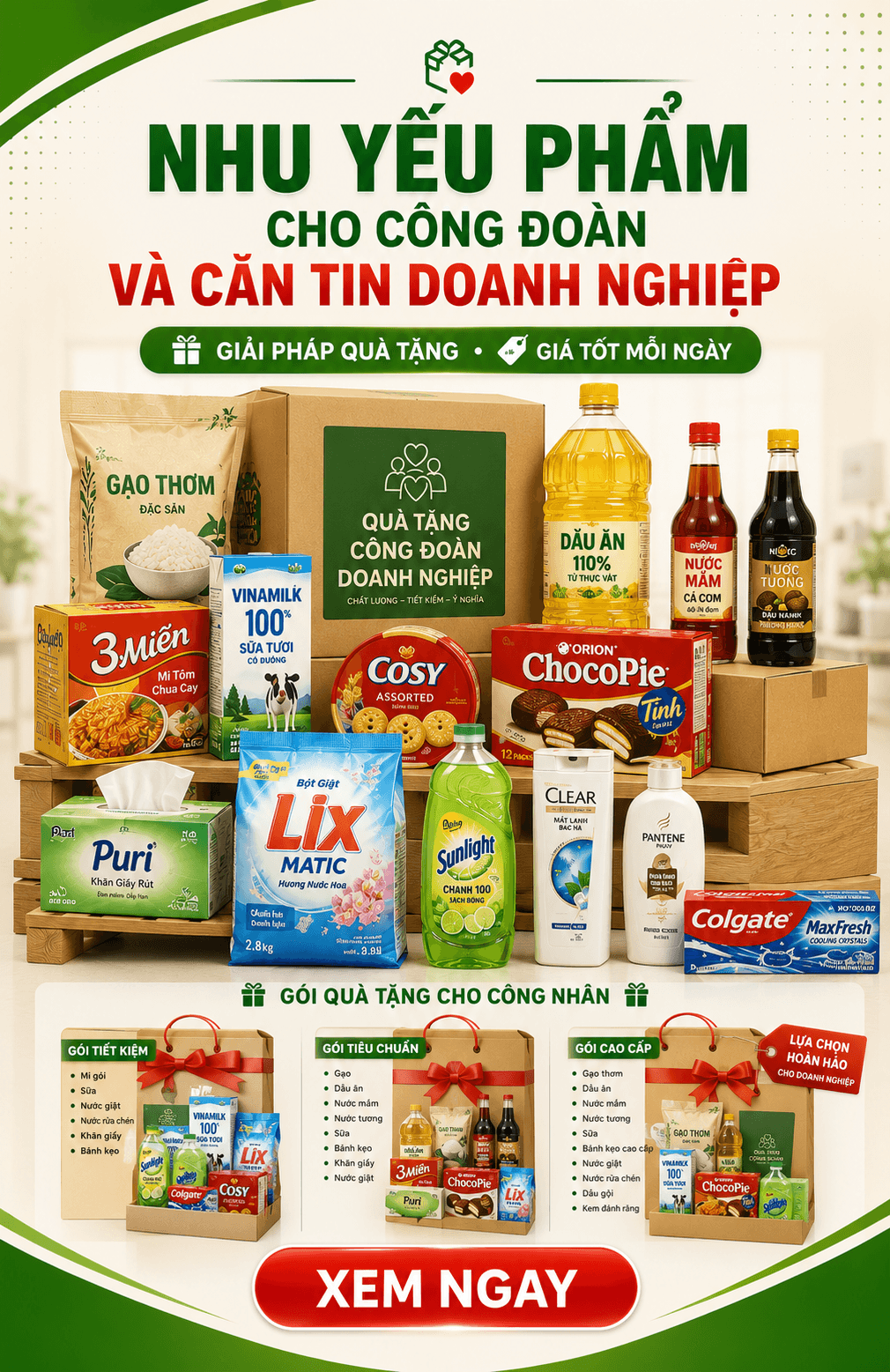 Nhu yếu phẩm cho Công đoàn doanh nghiệp