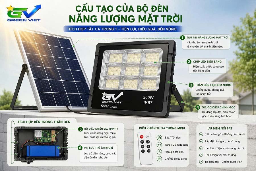 Cấu Tạo Hoạt Động Đèn Năng Lượng Mặt Trời