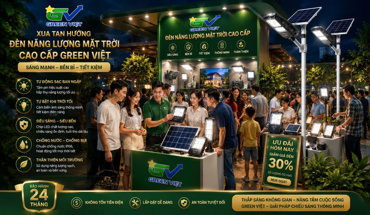 Đèn Năng Lượng Mặt Trời Xu Hướng Bền Vững 2026