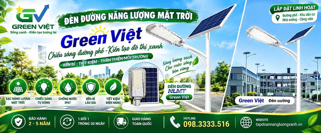 Đèn Đường Năng Lượng Mặt Trời Cao Cấp 2026