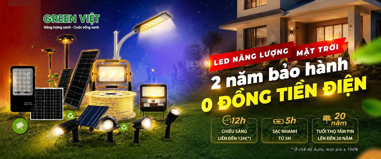 Đèn Năng Lượng Mặt Trời Ánh Sáng Vàng
