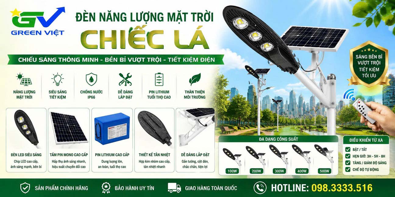 Đèn năng lượng mặt trời Chiếc lá
