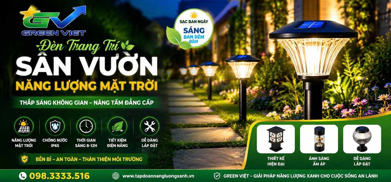 Đèn Trang Trí Sân Vườn Năng Lượng Mặt Trời