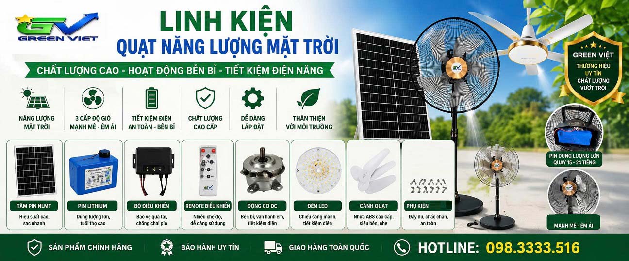 Linh kiện quạt năng lượng mặt trời