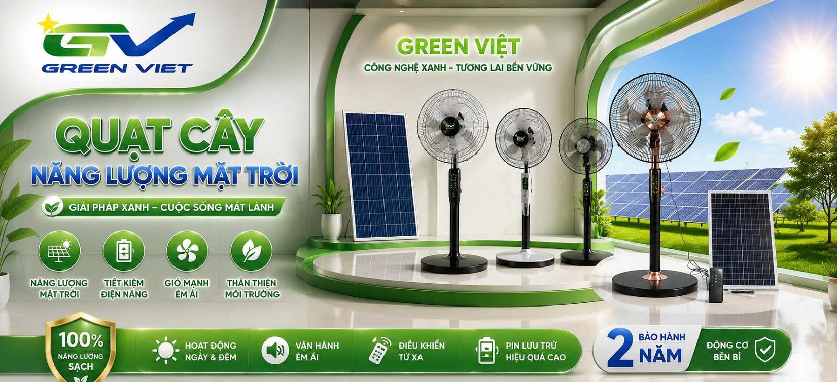 Quạt Cây Năng Lượng Mặt Trời