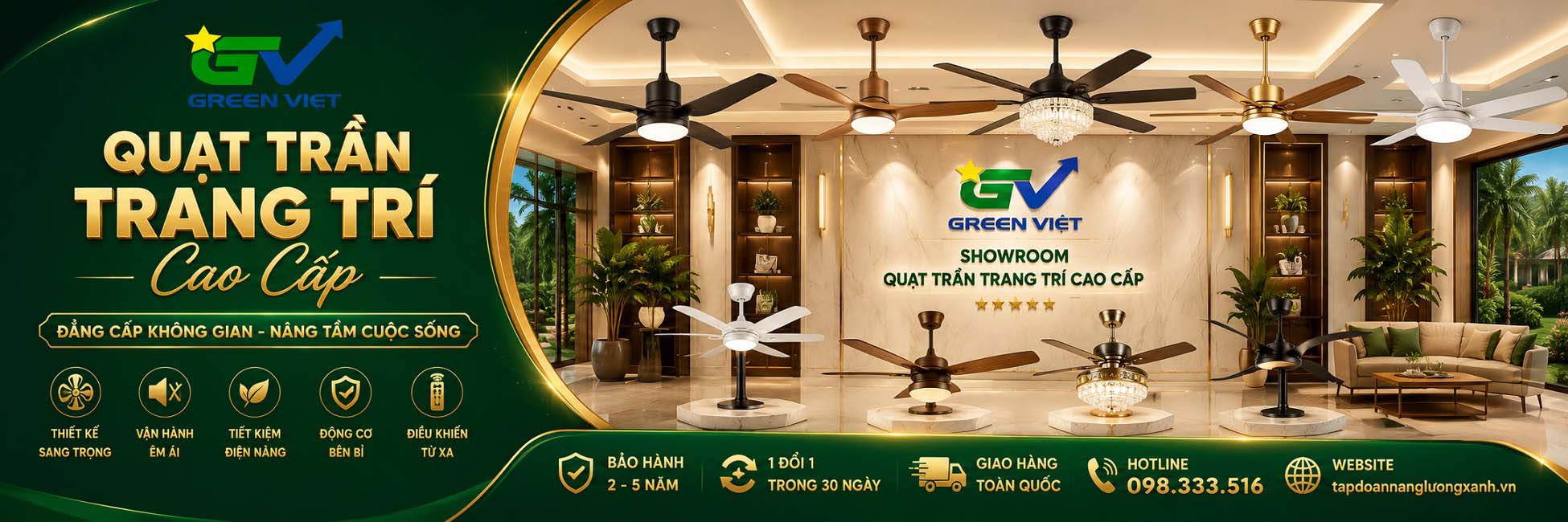 Quạt Trần Trang Trí Cao Cấp 2026
