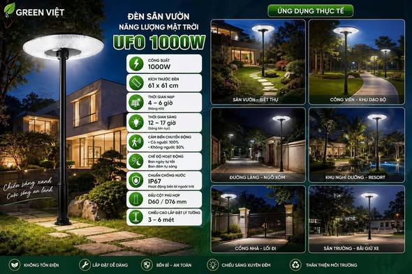 Đèn Năng Lượng Mặt Trời UFO