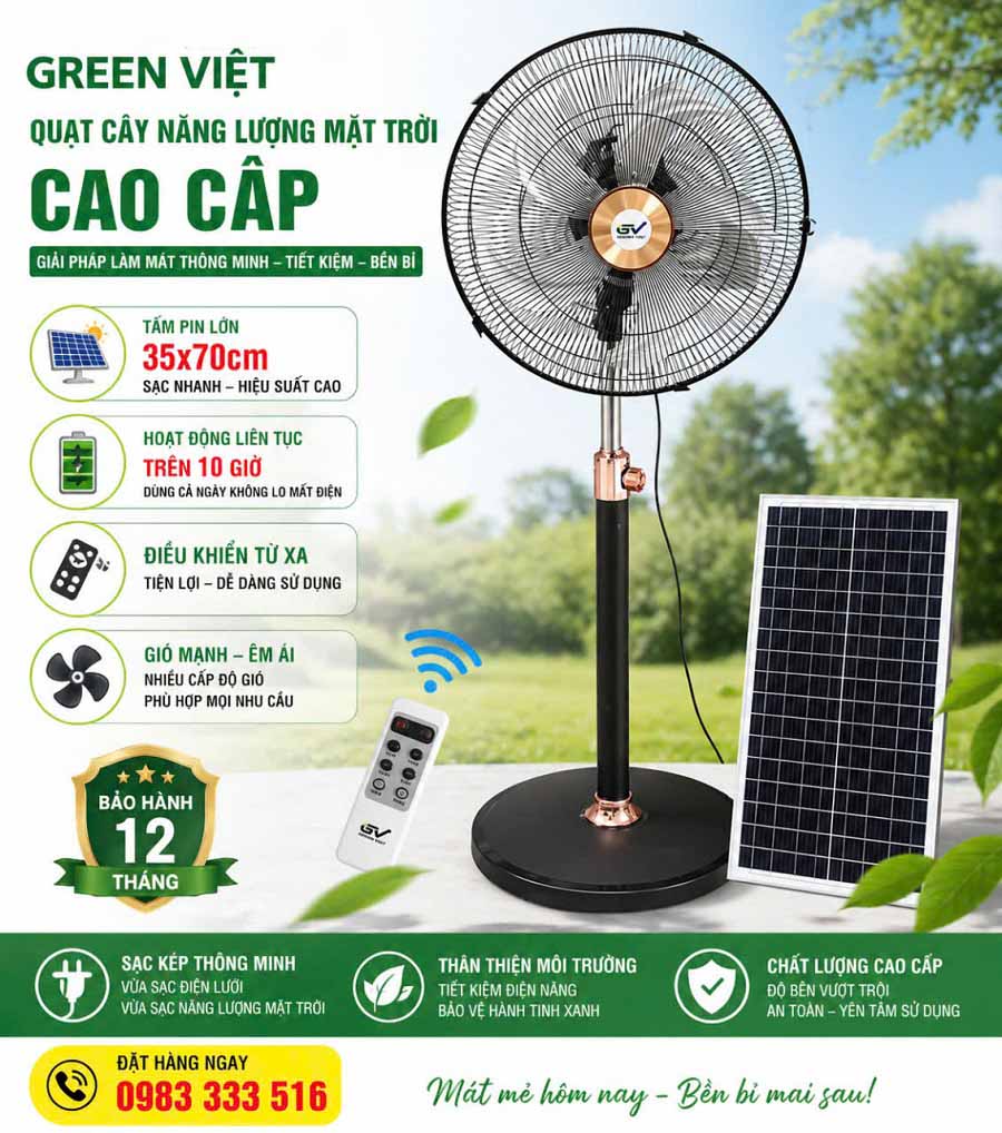Cách Lắp Quạt Năng Lượng Mặt Trời