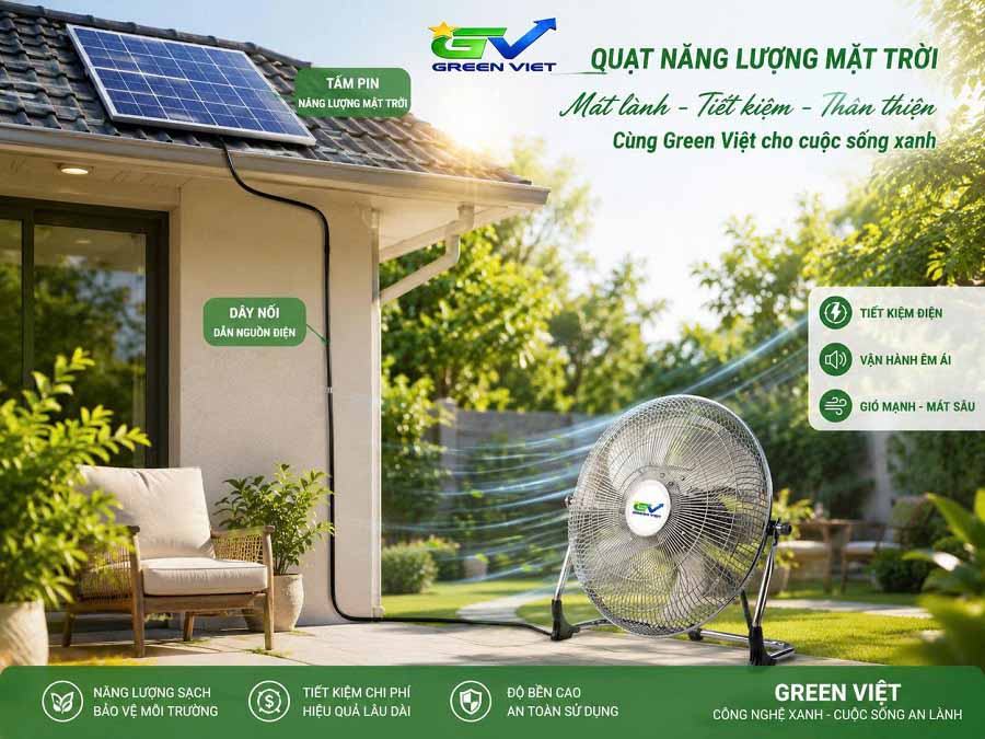 Quạt Năng Lượng Mặt Trời Solar Fan