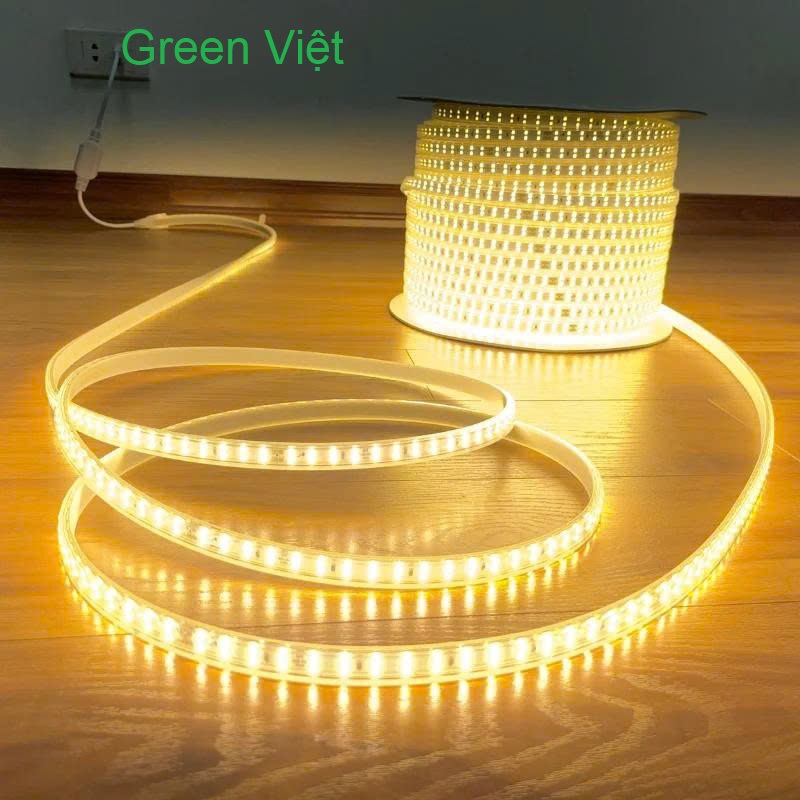 Dây led trang trí và quán cây LDC02 Led 2 Hàng Vàng Ấm