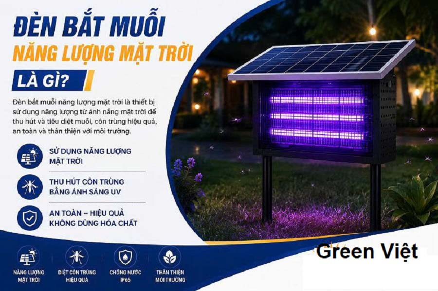 Đèn Bắt Muỗi Năng Lượng Mặt Trời
