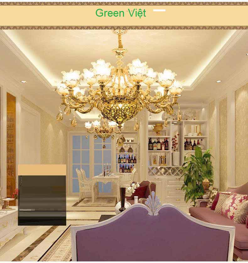 Đèn chùm treo phòng khách QGV024