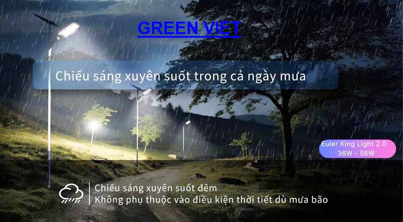 Đèn đường năng lượng mặt trời 30W Euler