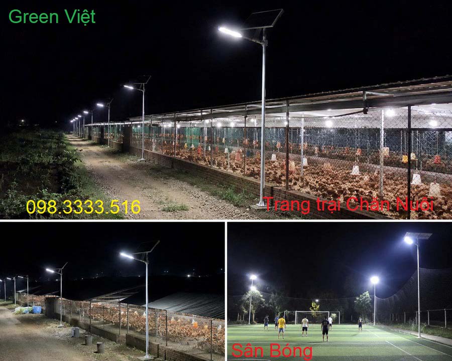 Đèn đường năng lượng mặt trời GV-19100 100W, 150W, 200W Pin Liền