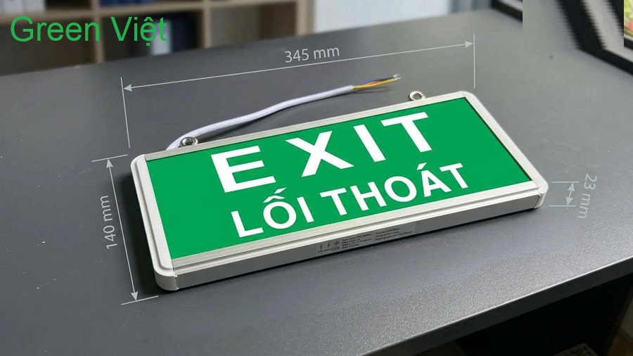 Đèn Exit T-12B Dạ Quang Tự Phát Sáng Lối Thoát Hiểm