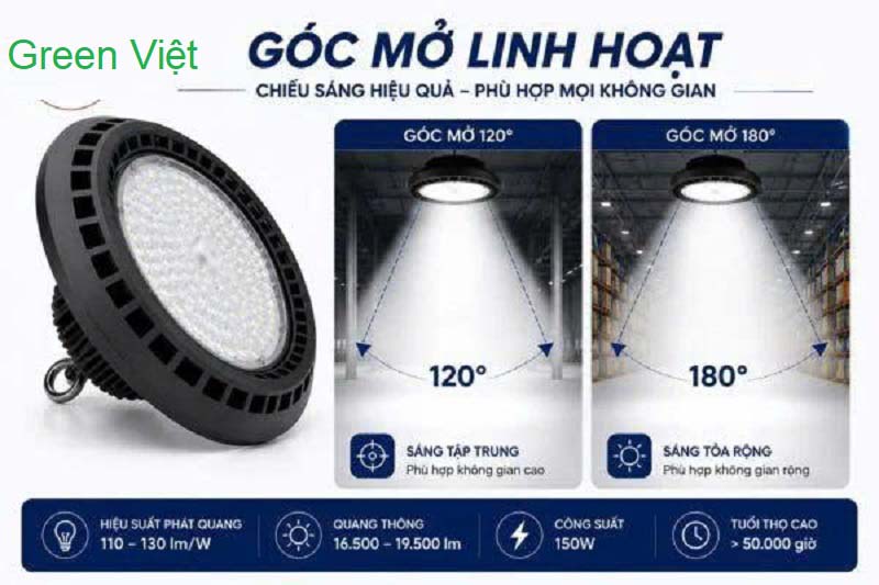 Đèn Led Nhà Xưởng High Bay UFO 150W