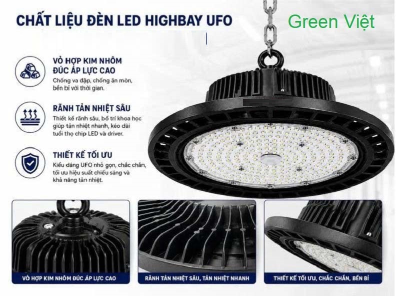 Đèn Led Nhà Xưởng High Bay UFO 100w