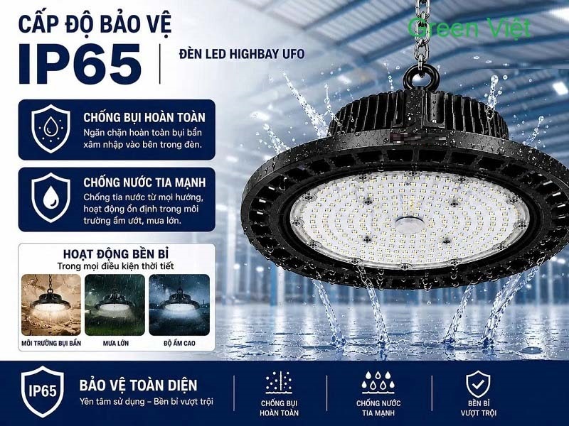 Đèn Led Nhà Xưởng High Bay UFO 100w