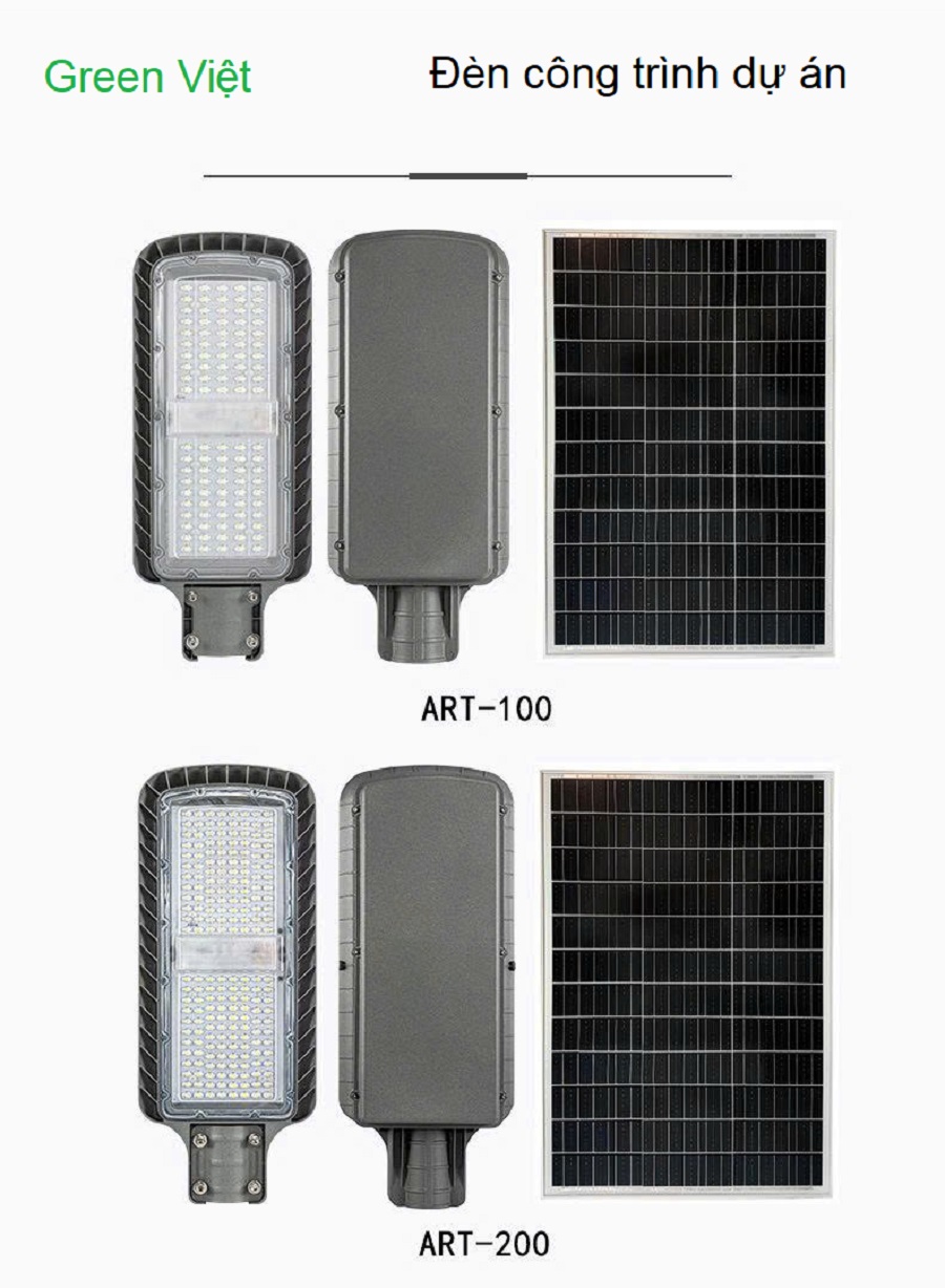 Đèn Năng Lượng Mặt Trời ART 100w 200W Công Trình Dự Án