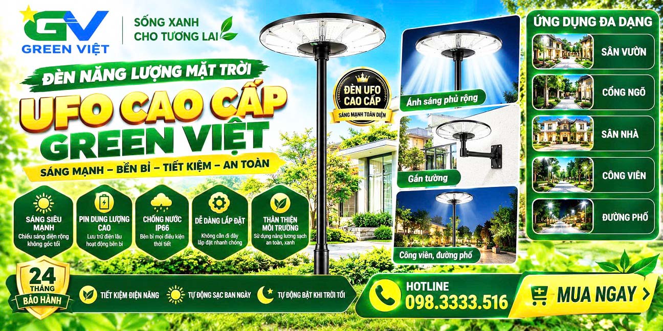 Đèn Năng Lượng Mặt Trời UFO