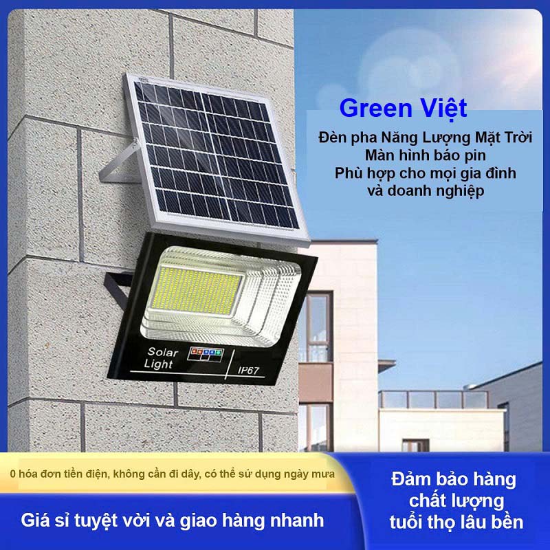 Đèn Năng Lượng Mặt Trời GV2-200W Lắp trong hoặc Ngoài Nhà