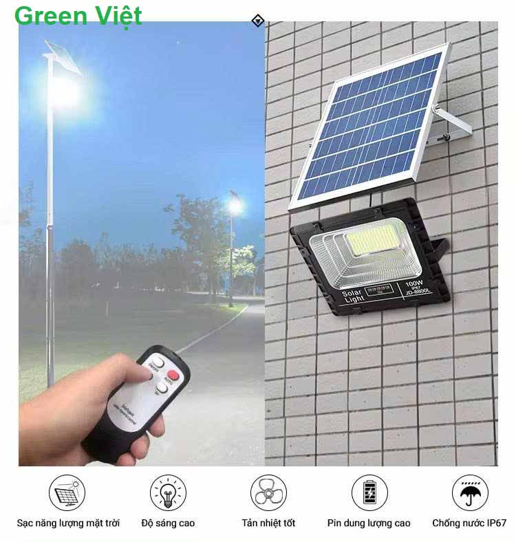 Đèn Pha năng lượng mặt trời JD 300w JD300
