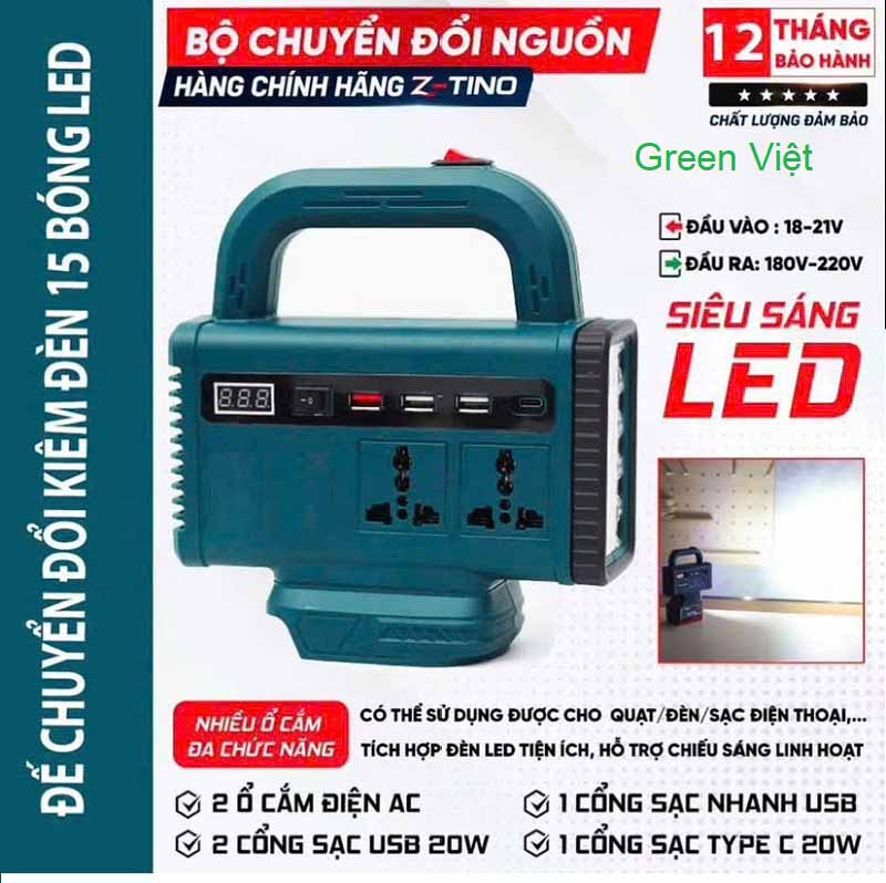 Đèn Tích Điện Siêu Sáng GVD-26 Dùng Pin Đa Năng