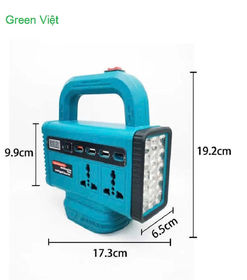 Đèn Tích Điện Siêu Sáng GVD-26 Dùng Pin Đa Năng