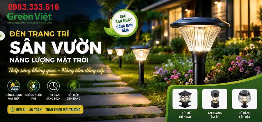 Đèn Trang Trí Sân Vườn Năng Lượng Mặt Trời