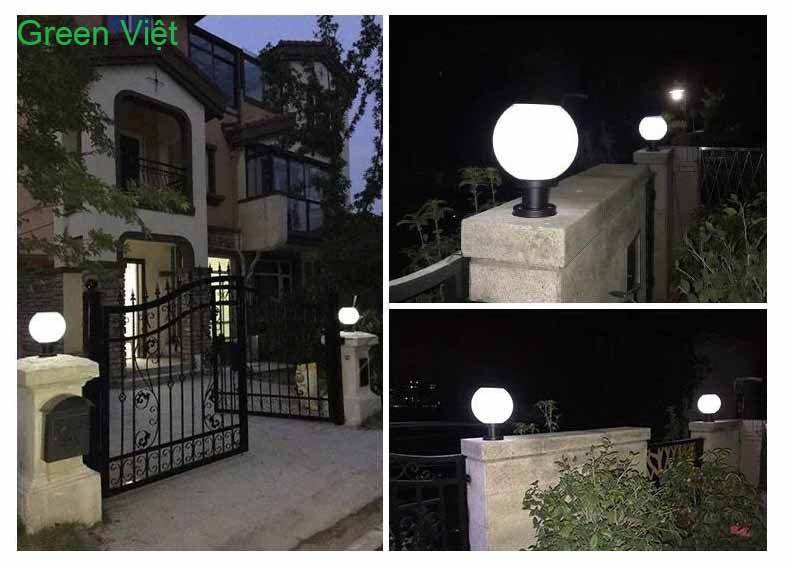 Đèn trụ trang trí dùng năng lượng mặt trời GV201 kích thước 25cm