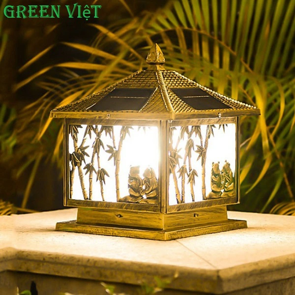 Đèn trụ năng lượng mặt trời TTNL405 trang trí sân vườn và cổng hàng rào