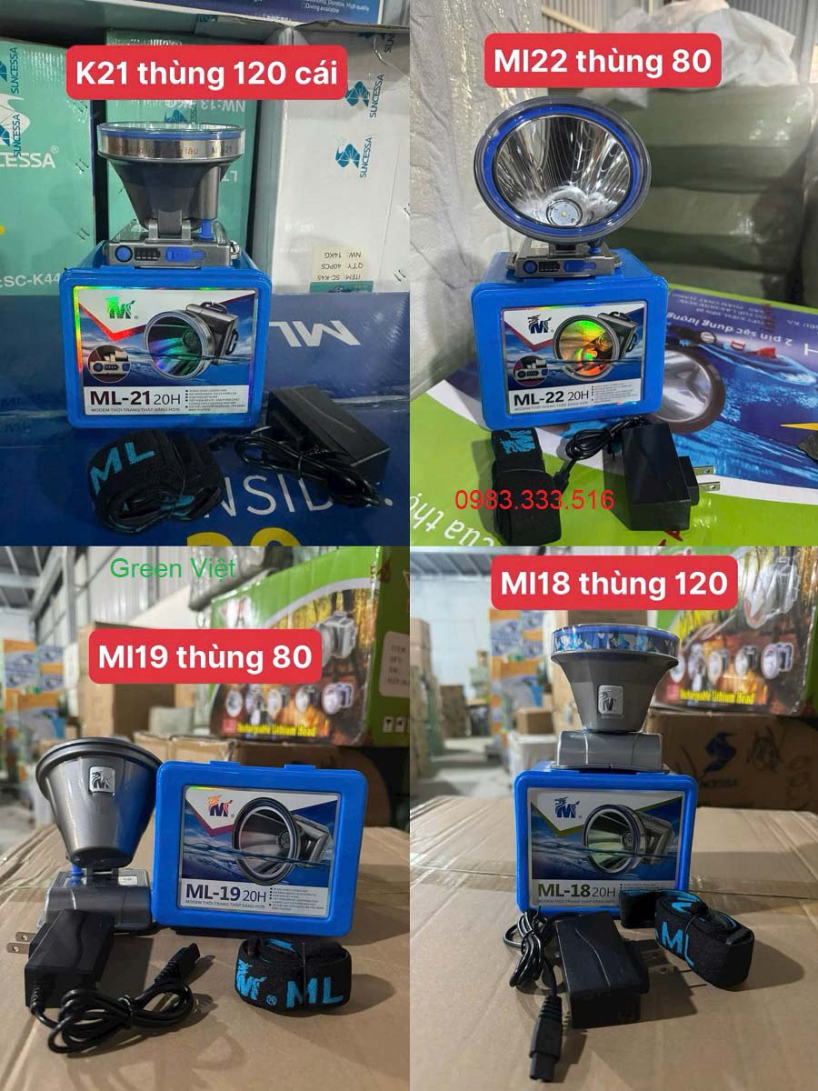 Giá Sỉ Đèn Pin Tích Điện Đội Đầu A16, A18, Ml3, Yq6a, Kl178,