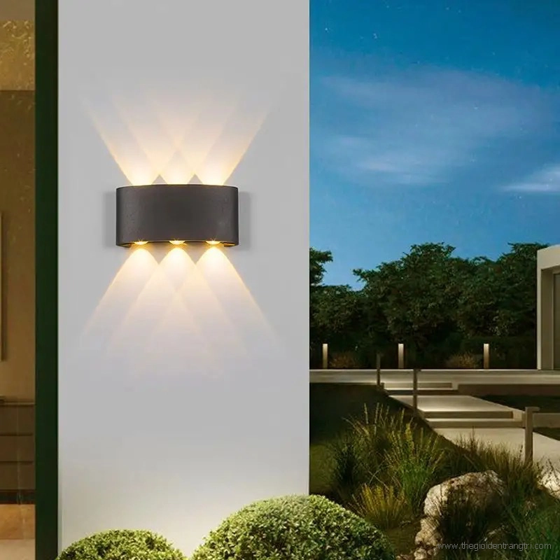 Đèn hắt tường trang trí 6 tia ánh sáng màu RA21-6M