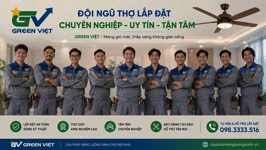 Lăp Quạt Trần Đèn Tại Hà Nội Và Các Tỉnh