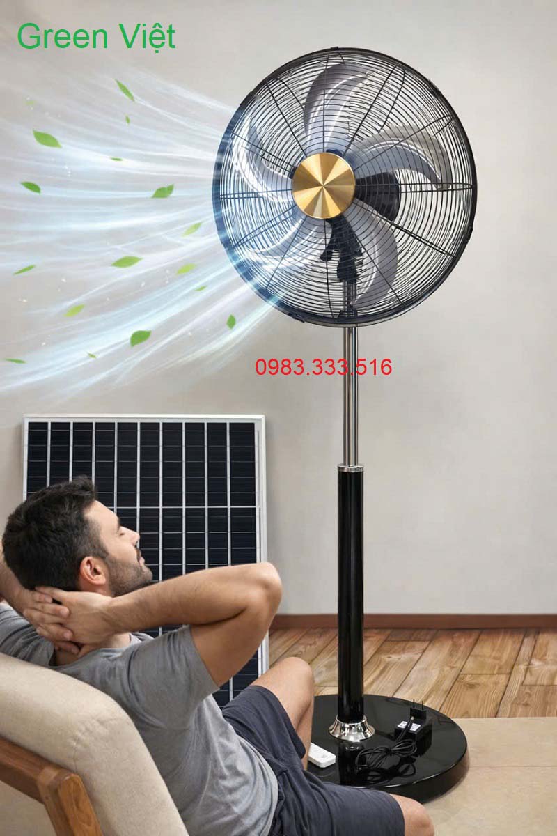 Quạt cây năng lượng mặt trời QCG-26 Tích Điện