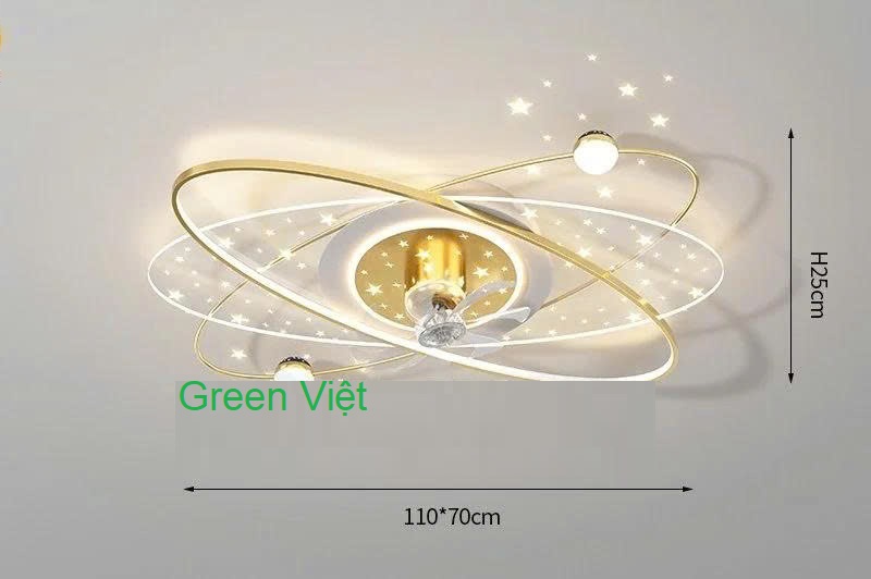 Quạt Đèn Ốp Trần QOT-110 Hiện Đại