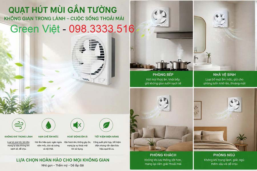 Quạt Thông Gió Gắn Tường Tico 2 Chiều TC-15AV6, 20AV6, 25AV6, 30AV6