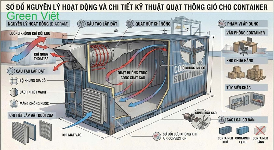 Quạt làm mát Container FA-25M1 Cao Cấp 2026