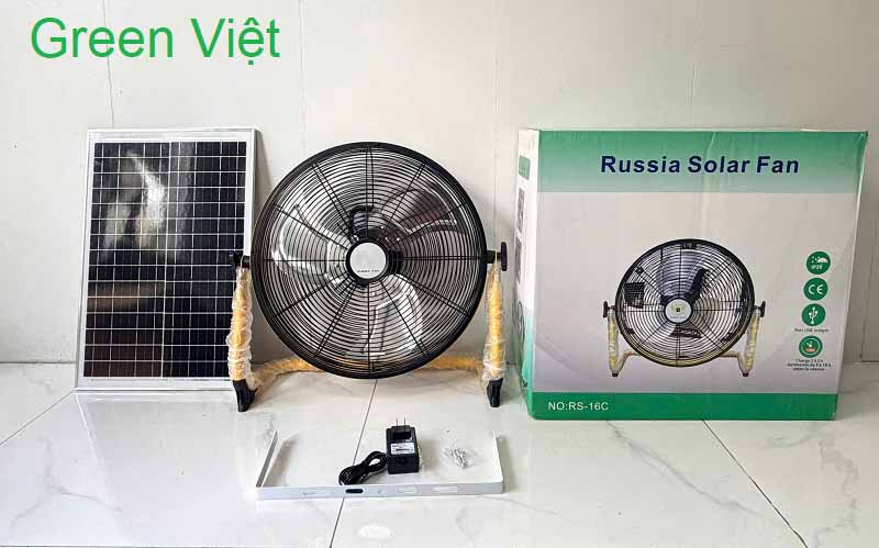Quạt năng lượng mặt trời 14 inch Dự Phòng Và Du Lịch, Đi Chơi