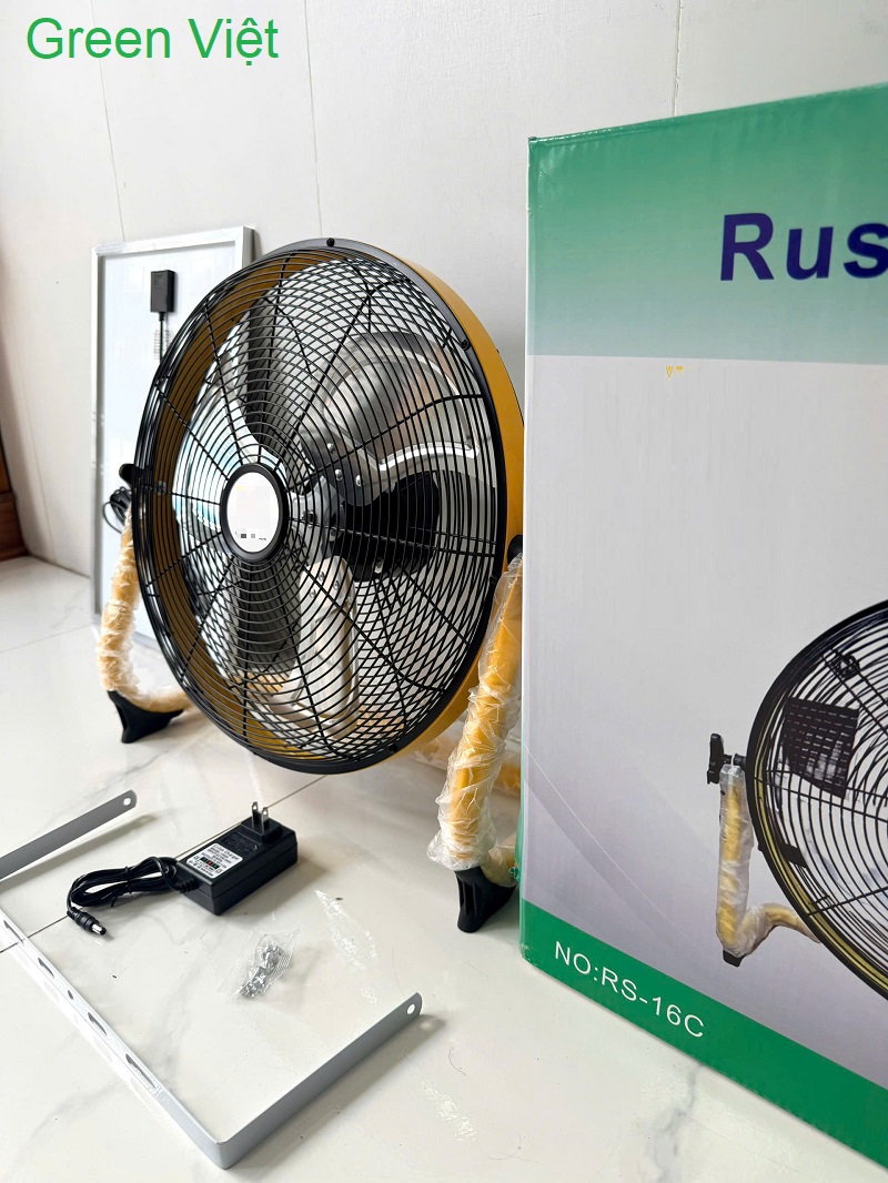 Quạt năng lượng mặt trời 14 inch Dự Phòng Và Du Lịch, Đi Chơi