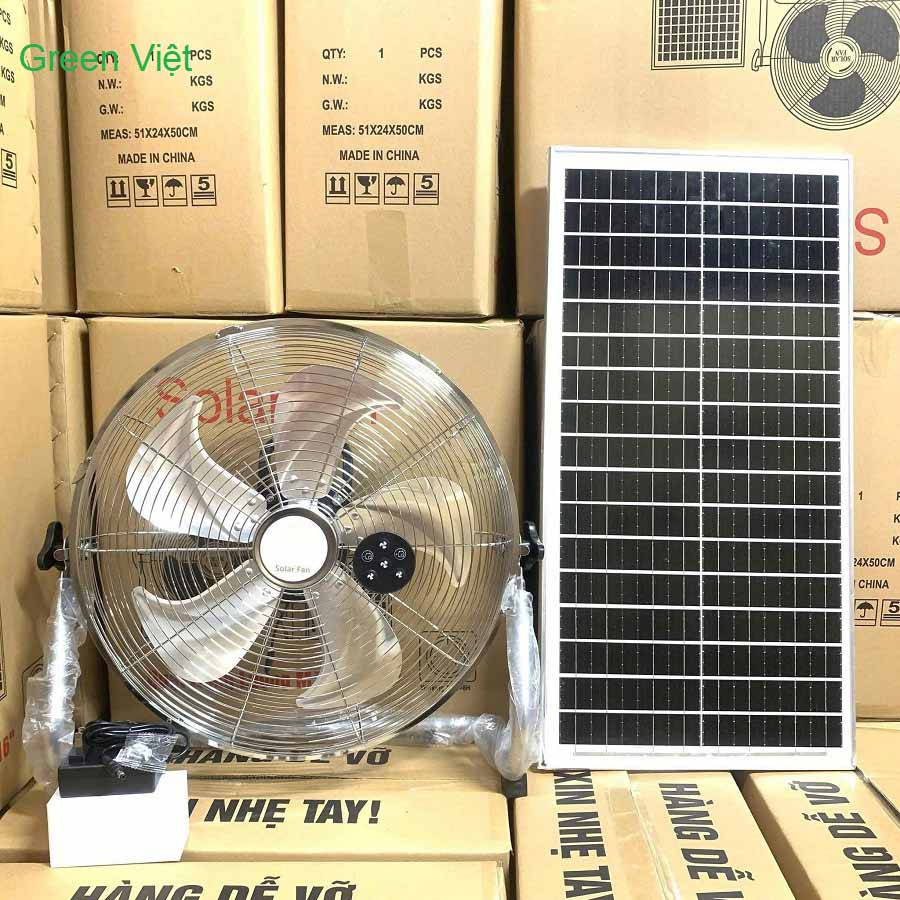 Quạt năng lượng mặt trời 14 và 16 inch Dự Phòng Và Du Lịch, Đi Chơi