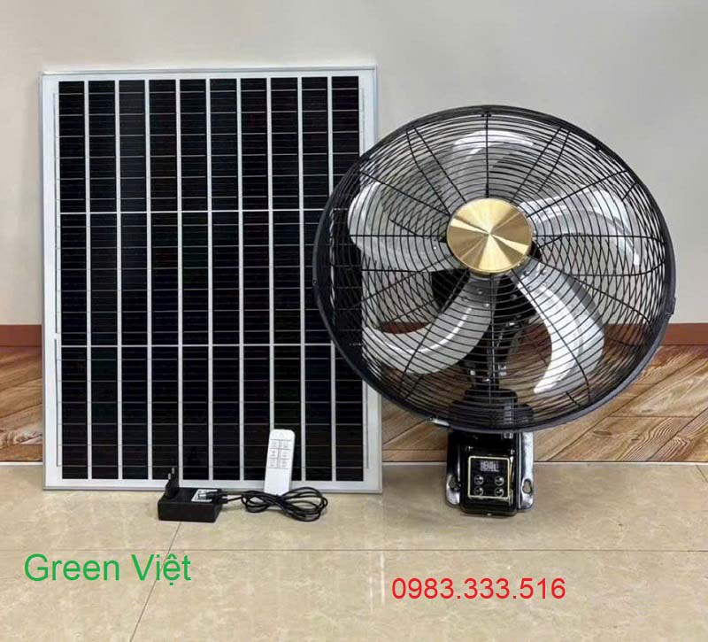 Quạt năng lượng mặt trời QTT06 cao cấp treo tường
