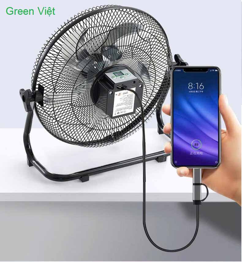 Quạt Sàn Năng Lượng Mặt Trời QSNL09